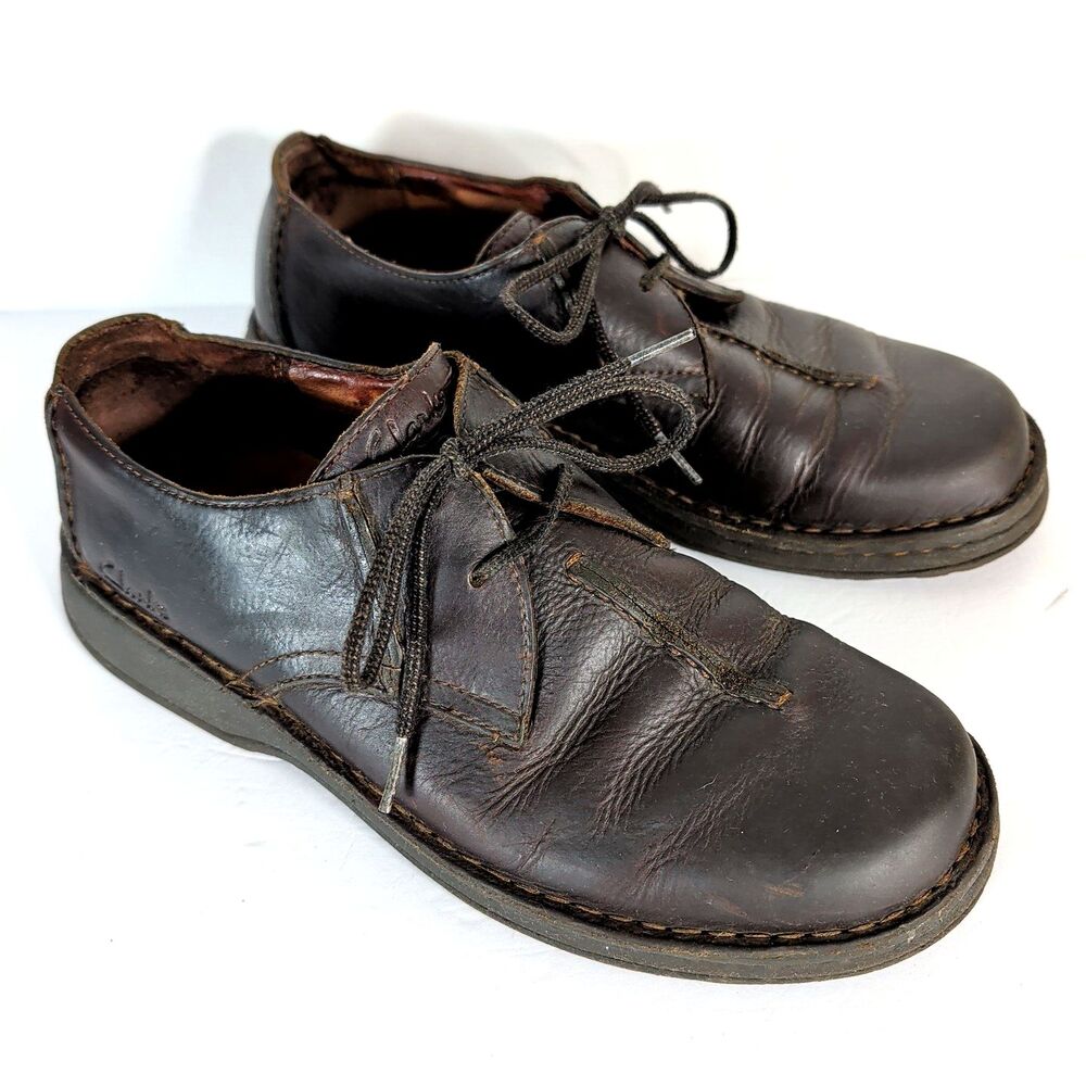Clarks Active Air 37322 Men Brown Leather Lace Up Oxford Shoe Size 9.5